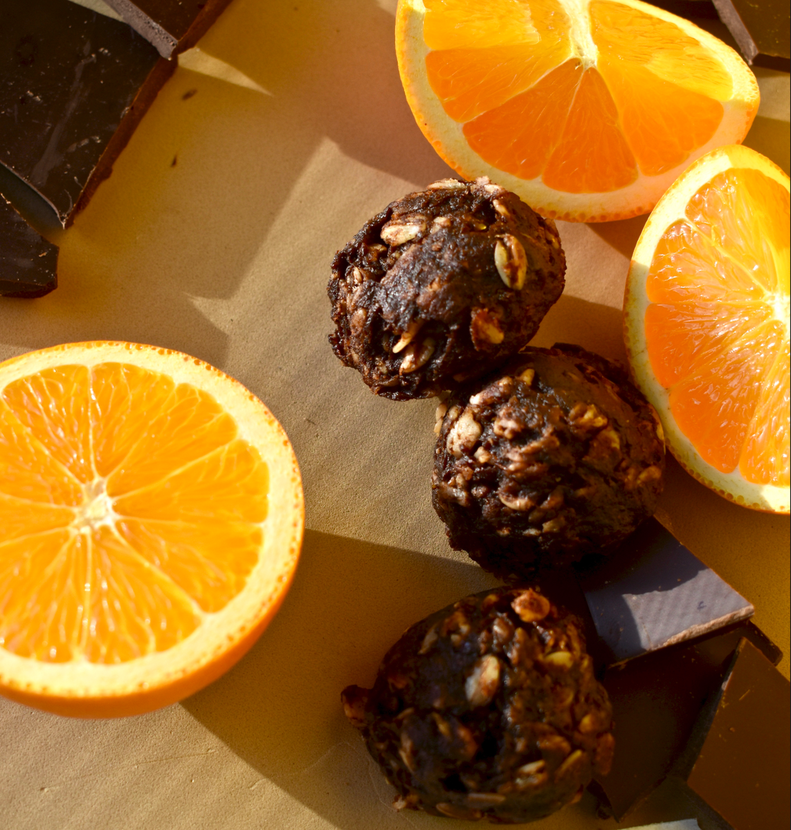 Orange Chocolate Baked Energy Bites