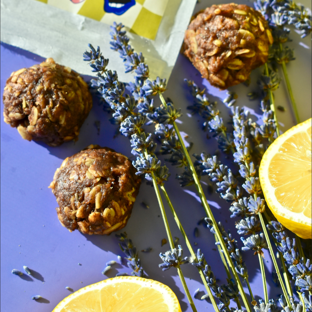 Lemon Lavender Baked Energy Bites