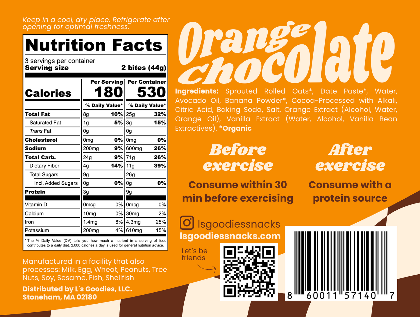 Orange Chocolate Baked Energy Bites