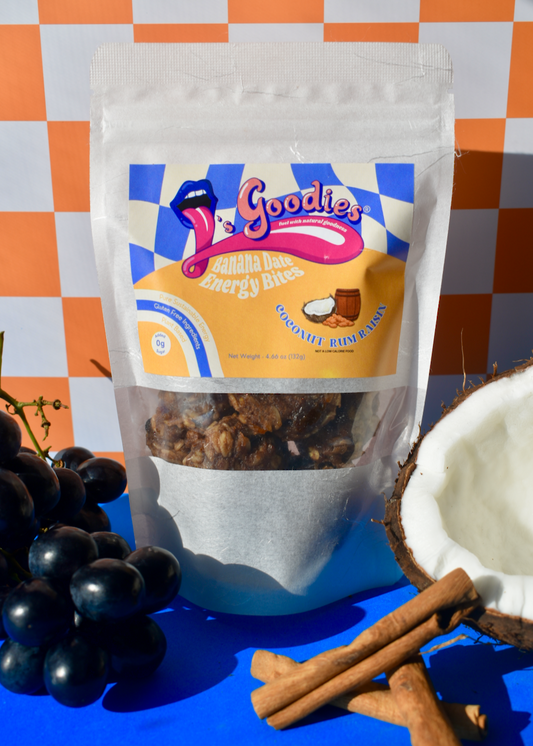 Coconut Rum Raisin Energy Bites
